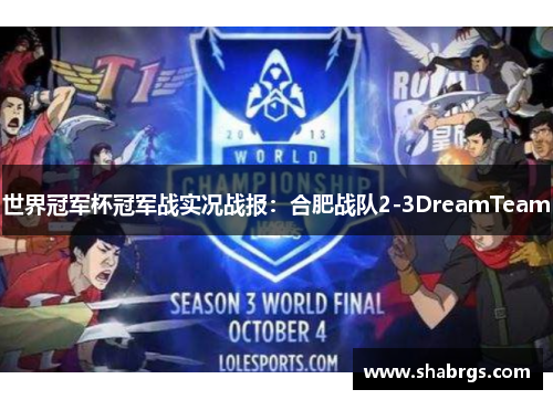 世界冠军杯冠军战实况战报：合肥战队2-3DreamTeam